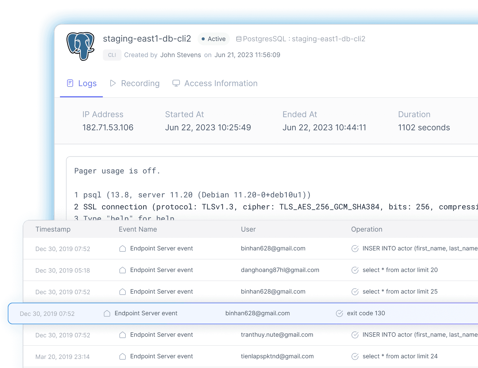 Adaptive audit product screenshot